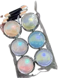 Aurora Nail Transparent Dipping Powder  Mermaid Effect Chrome Pigment Dust Manicu 6pcs/set