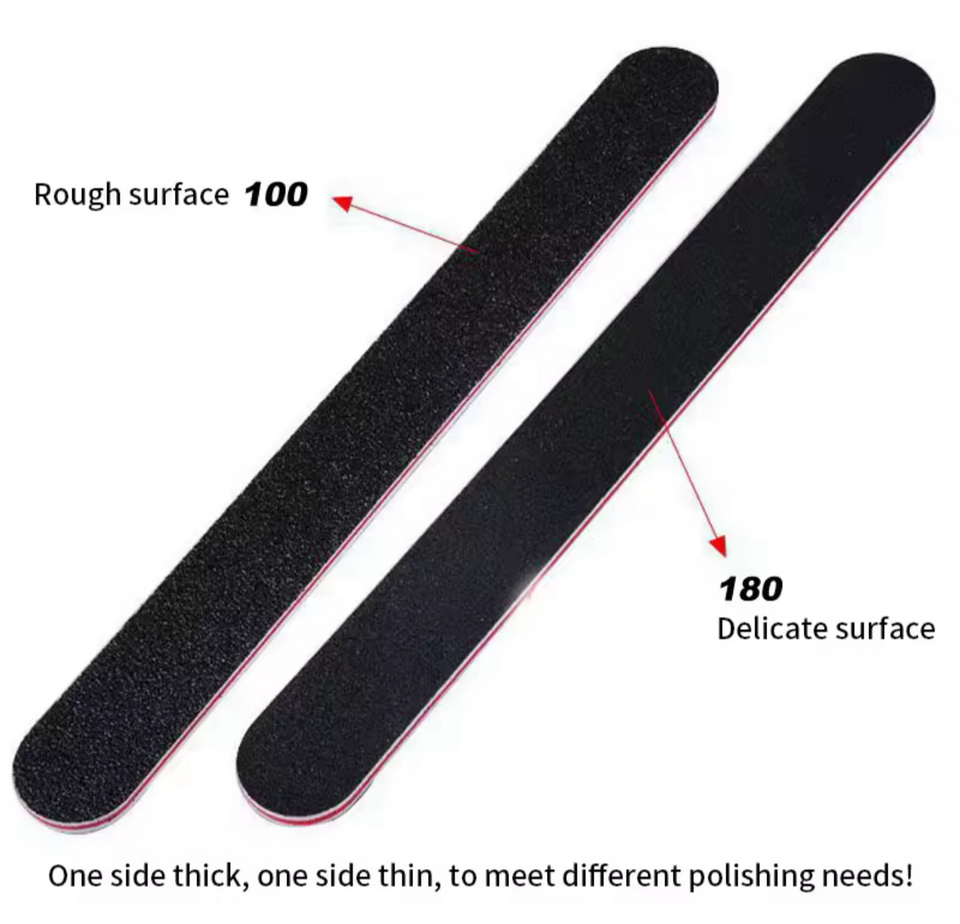 100/180 Nail professional black pcs
