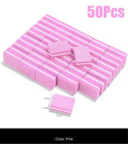 50pcs/set pink Double-sided Mini Nail File Blocks