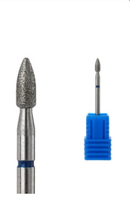 Capăt freza Diamant HEAD cilindru ascuțit, albastru L- 6mm, Ø2.5mm