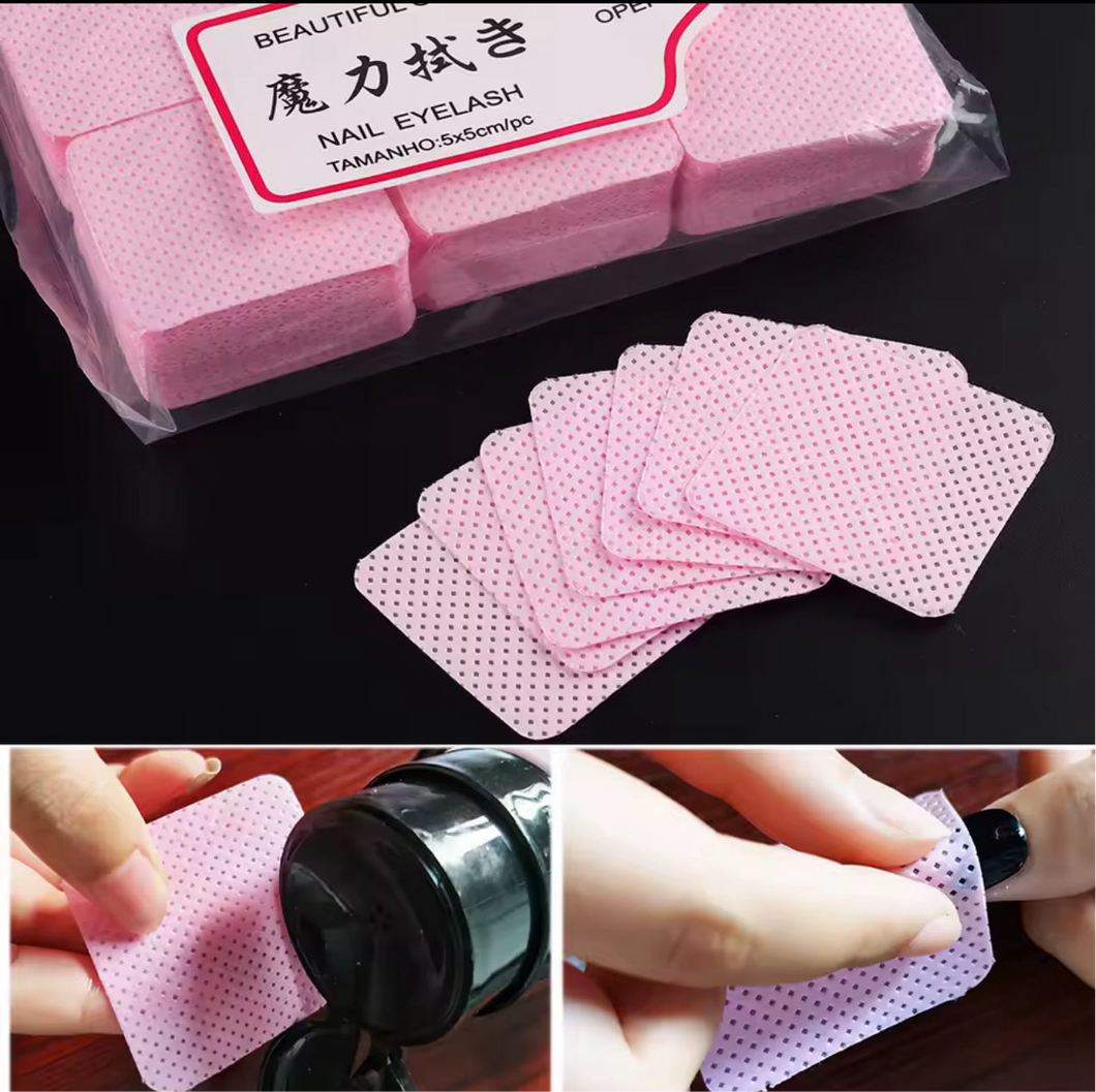 Napkin Colorful Cotton Wipes Paper Pads UV Gel Dust Cleaner Cleaning For Manicure Tool, 300pcs/set pink