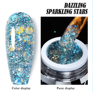 Dazzling sparking glitter gel polish 8g(tpo free)