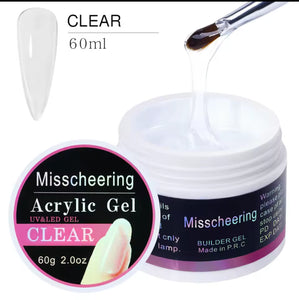 Extension nails clear  Gel Polish Nail Varnish Acrylic Powder Liquid Nail , 60g(tpo free)