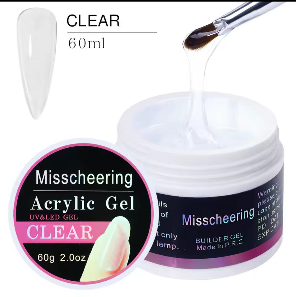 Extension nails clear  Gel Polish Nail Varnish Acrylic Powder Liquid Nail , 60g(tpo free)