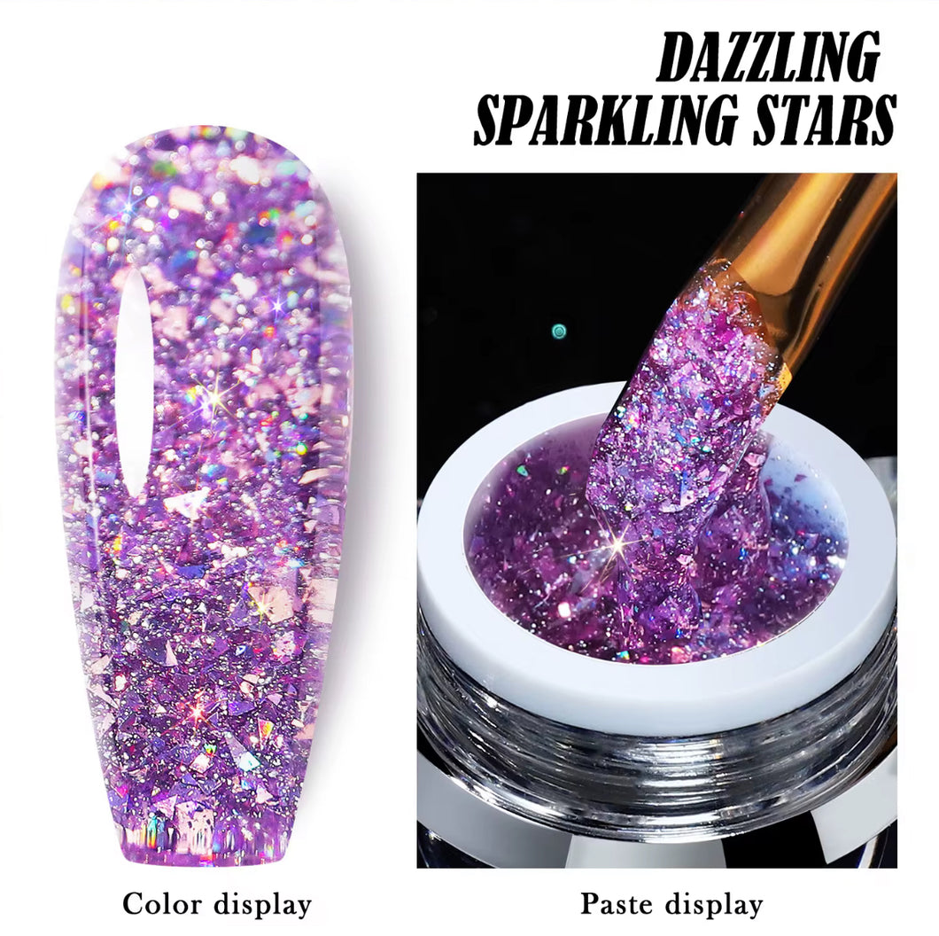 Dazzling sparking glitter gel polish 8g(tpo free)