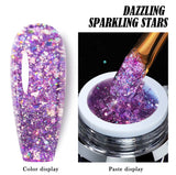 Dazzling sparking glitter gel polish 8g(tpo free)
