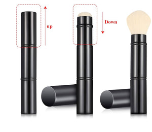 Falliny Makeup Brushes, Dual-ended Retractable Foundation Powder Sunscreen