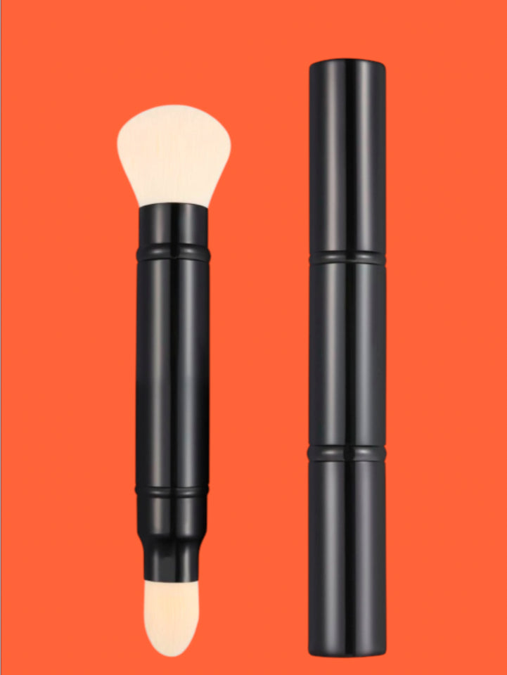Falliny Makeup Brushes, Dual-ended Retractable Foundation Powder Sunscreen