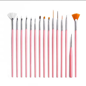 15pcs Pottery Brush  Painting Brush Nail