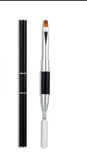 1pc Double Side Nail Art Brush Spatula Poly Nail Gel Pen