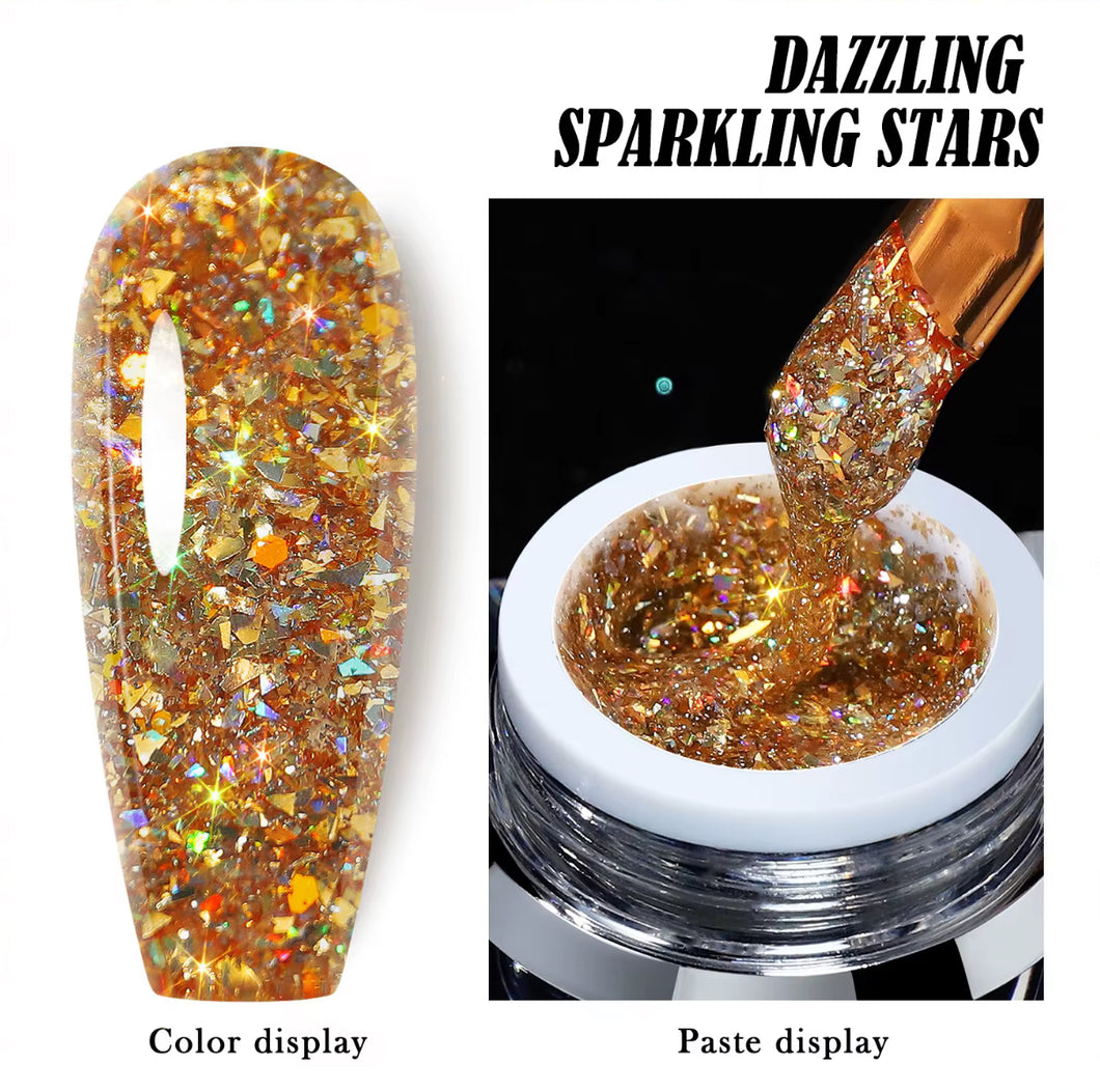 Dazzling sparking glitter gel polish 8g(tpo free)