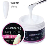 Extension Nail Gel Polish White Varnish Acrylic Powder Liquid, 60g(tpo free)