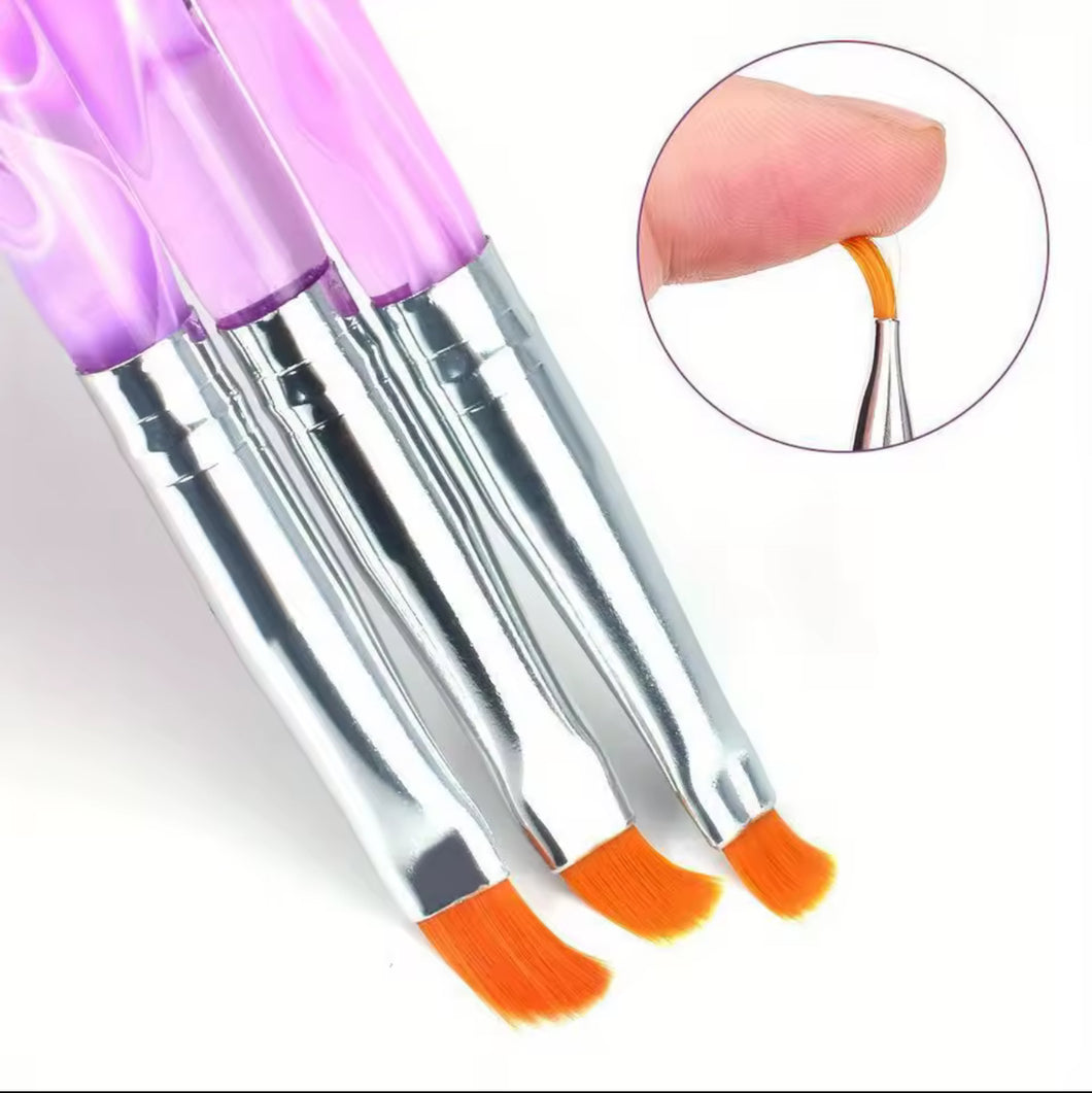 Set 7pcs Acrylic UV Gel polish nails art brush set .