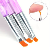 Set 7pcs Acrylic UV Gel polish nails art brush set .