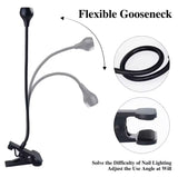 5W LED UV Gel Nail Curing Lamp with Clip And Flexible Tube