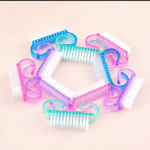 10Pcs/set Nail Cleaning Brushes Multicolor