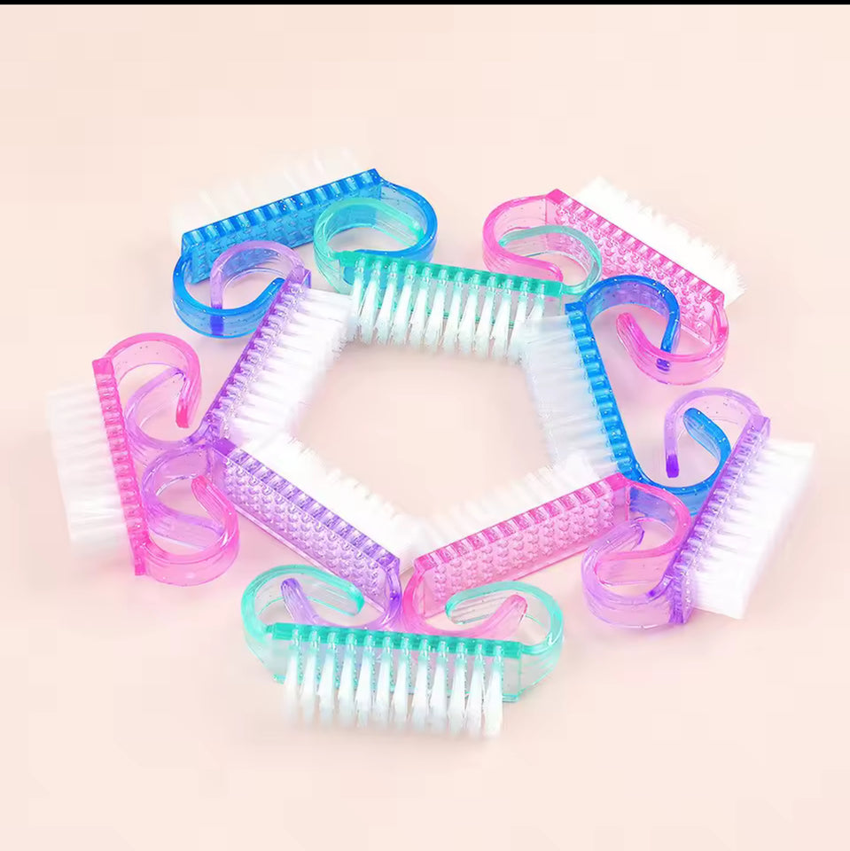10Pcs/set Nail Cleaning Brushes Multicolor