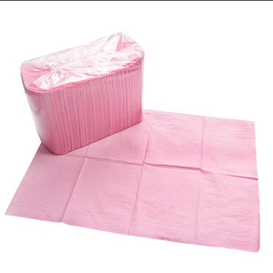 125Pcs pinkDisposable Waterproof Nails   Table Cover