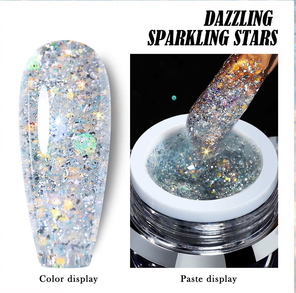 Dazzling sparking glitter gel polish 8g(Tpo free)