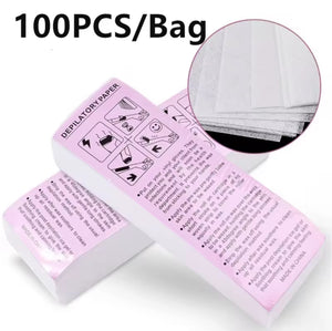 100pcs/bag  Paper Hair Clean Wax Body , Paper Nail Tool