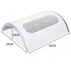 40W 3 Fan Nail Art Manicure Tool Vacuum Suction Dust Collector Machine - White