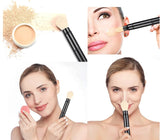 Falliny Makeup Brushes, Dual-ended Retractable Foundation Powder Sunscreen
