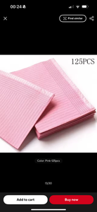 125Pcs pinkDisposable Waterproof Nails   Table Cover
