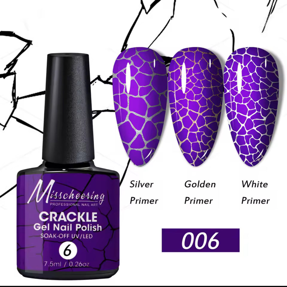 Crackle Gel Nail Polish 7.5ml(tpo free)